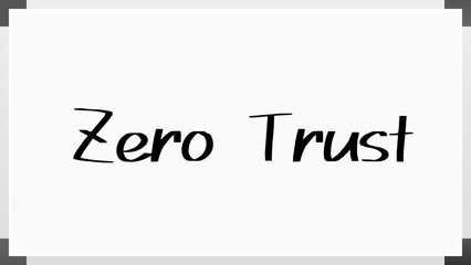 Zero Trust のホワイトボード風イラスト