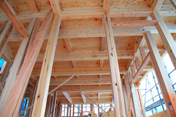 Obraz premium 木造住宅の建築