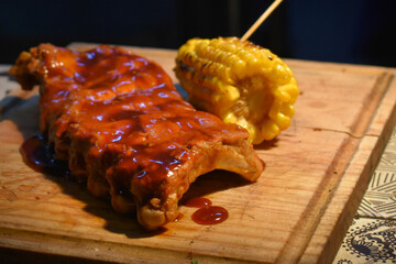 Costillas con elote