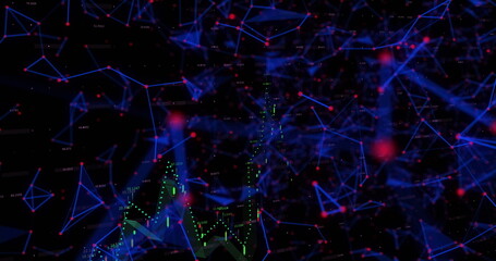 Image of network of connections and data processing