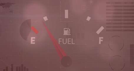 Image of fuel gauge data processing and statistics