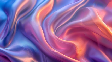 Obraz premium A magnified image of a delicate silk fabric with a subtle iridescence and smooth weave.