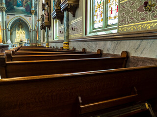 Church Benches With a Look At The Alter