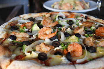 Pizza camarones