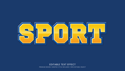 sport text effect template editable design for business logo and brand