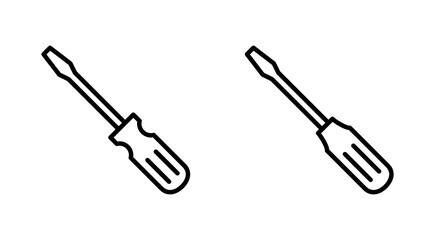 Screwdriver icon set. tools icon vector