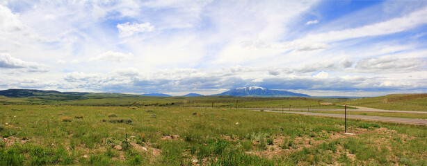 Panorama of Wyoming landscape
