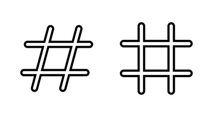 Hashtag icon set. hashtag symbol