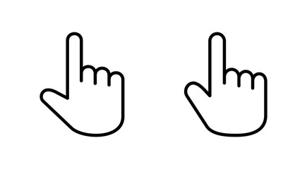 Hand icon set. hand vector icon, palm,click
