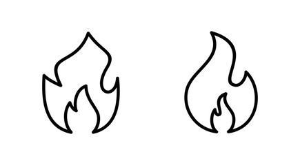 Fire icon set. fire vector icon