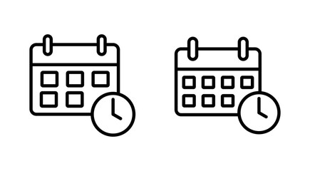 Calendar icon set. Calender symbol. calendar vector icon