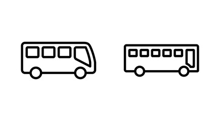 Bus icon set. bus vector icon