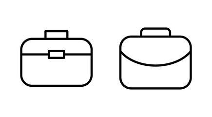 Briefcase icon set. suitcase icon. luggage symbol.