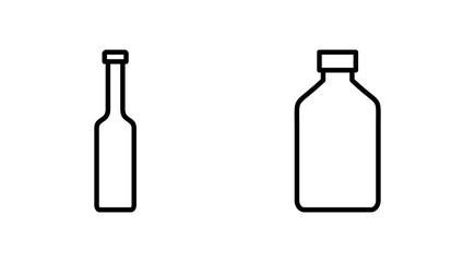 Bottle icon set. bottle vector icon