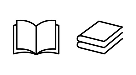 Book icon set. open book icon vector. ebook icon