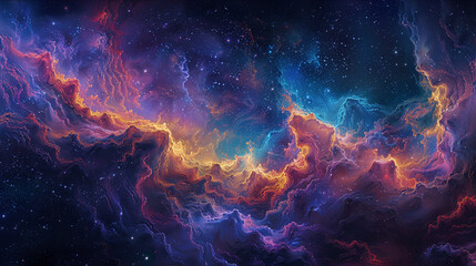 Fototapeta premium Celestial Abstract Capturing Cosmic Wonders in Stunning Art – A Journey Through the Beauty of the Universe with Mesmerizing Space-Inspired Designs and Ethereal Cosmic Imagery