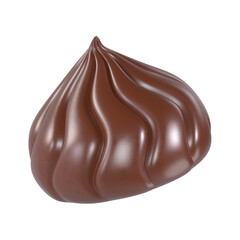 Chocolate Cone 3D Icon Chocolate with Transparent Background