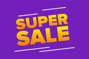 Obraz premium Free vector super sale banner background design