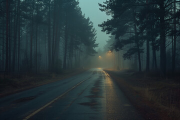 Obraz premium road in the fog