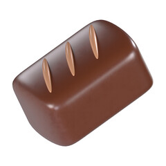 Choco Stick 3D Icon Chocolate with Transparent Background