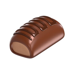 Choco Candies 3D Icon Chocolate with Transparent Background