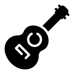 acoustic guitar glyph icon