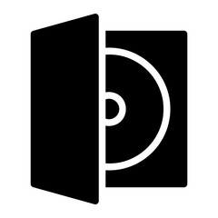 compact disc glyph icon