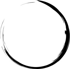 Circle drawn with brush. Design elements