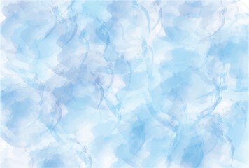 水彩　青　夏　和紙　背景