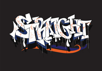 Fototapeta premium STRAIGHT graffiti tag style art