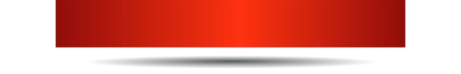 Red paper rectangle and shadow, label, banners, icon