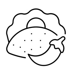 Taco Icon With Thin Line Style 