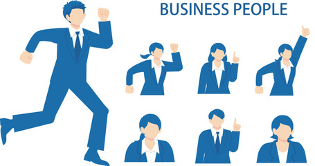 ビジネスマンのベクターイラストセット