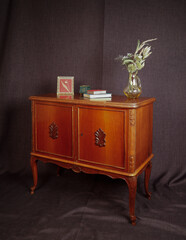 old vintage furniture on a dark background