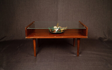 old vintage furniture on a dark background