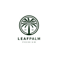 Leaf palm vintage logo design for residential, spa or for all your ideas 2