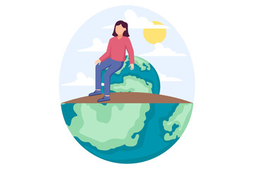 Earth Day Flat Design Illustration