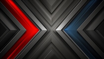 Obraz premium a close up of a red and black chevroned background with a black and red stripe