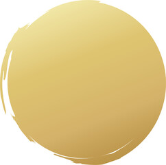 Gold round brush. Design elements