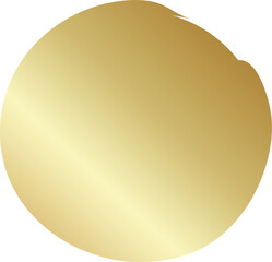 Gold round brush. Design elements