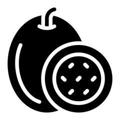 passion fruit glyph icon