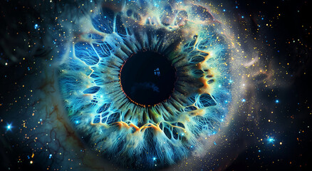 Stargate Eye: Portal Through a Nebula Galaxy