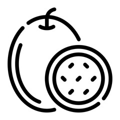 passion fruit line icon