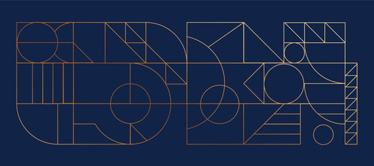 Luxury Gold Geometric line background vector. Art Deco pattern design for invite, wall decoration, prints, poster,fabric.