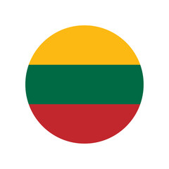 Round Lithuania flag icon