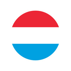 Round Luxembourg flag icon