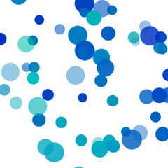 Realistic circle element blue bokeh effect transparent png background