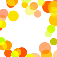 Realistic circle element orange yellow bokeh effect transparent png background