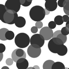 Realistic circle element white bokeh effect transparent png background