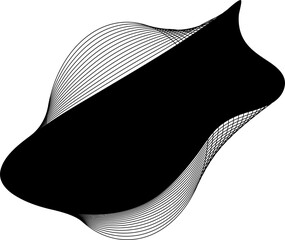 Circle frame liquid line with blend use for badges, label, tag